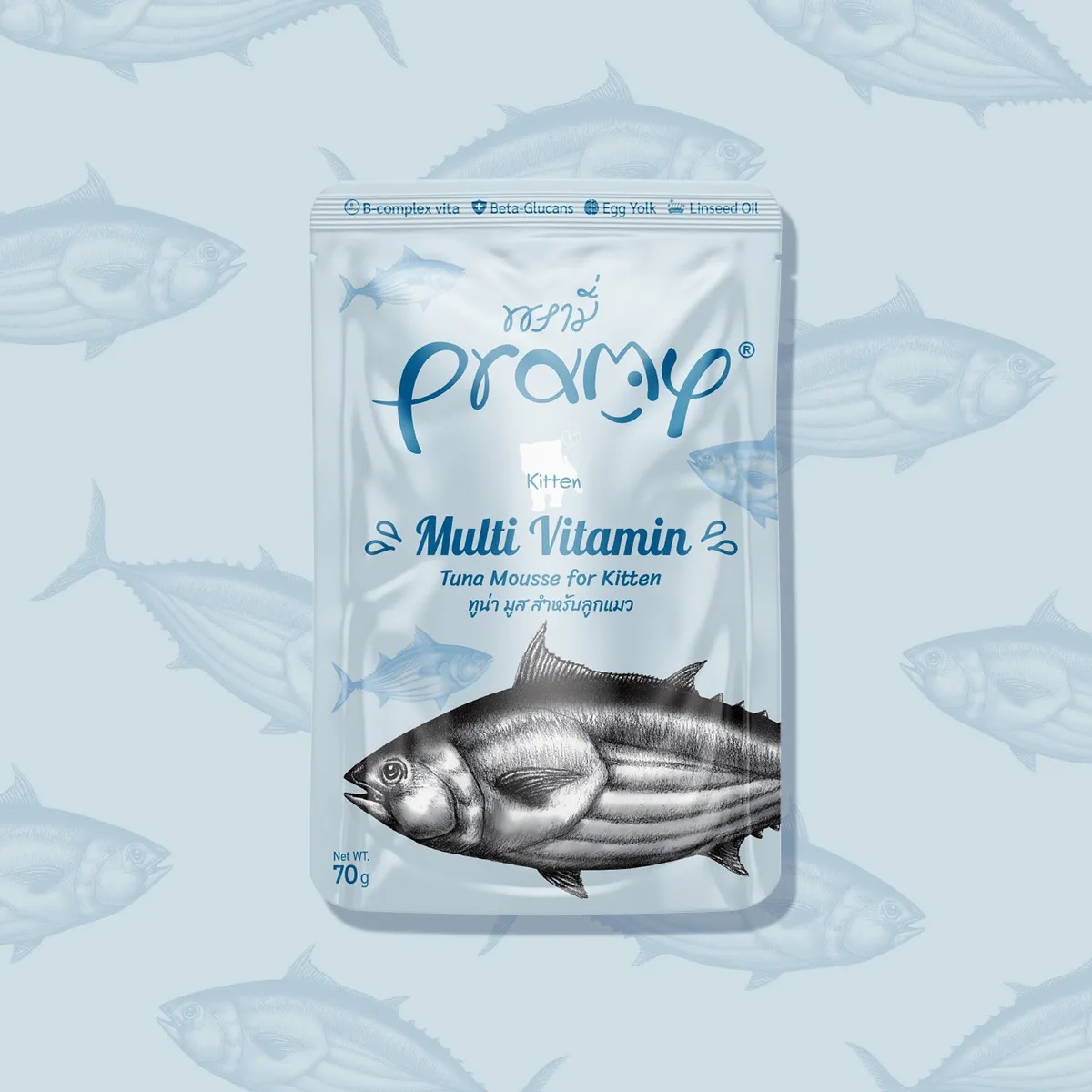 Pramy Functional Multi-Vitamin Tuna Mousse for Kitten 70g