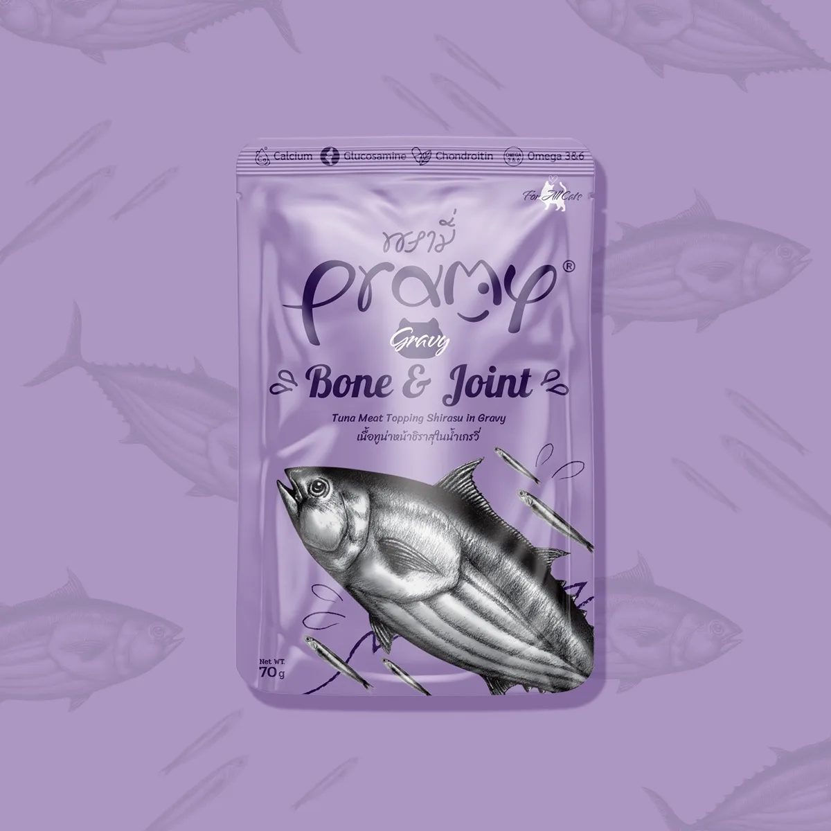 Pramy Functional Bone & Joint Tuna Topping Chicken in Shirasu Recipe 70g