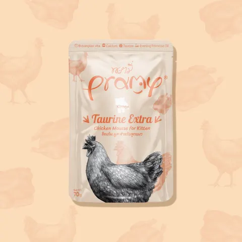 Pramy Functional Extra Taurine Chicken Mousse for Kitten 70g