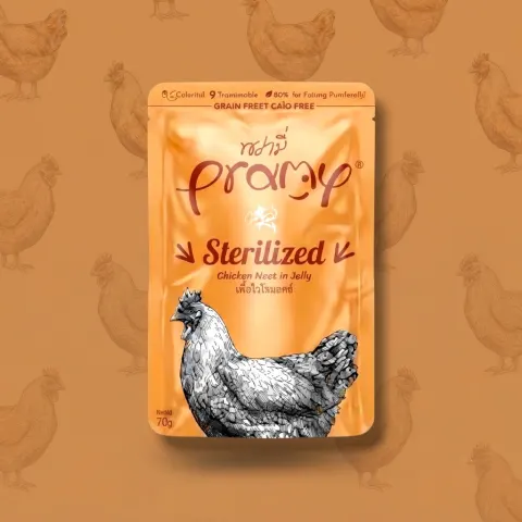 Pramy Sterilized Chicken Meat in Jelly 70g