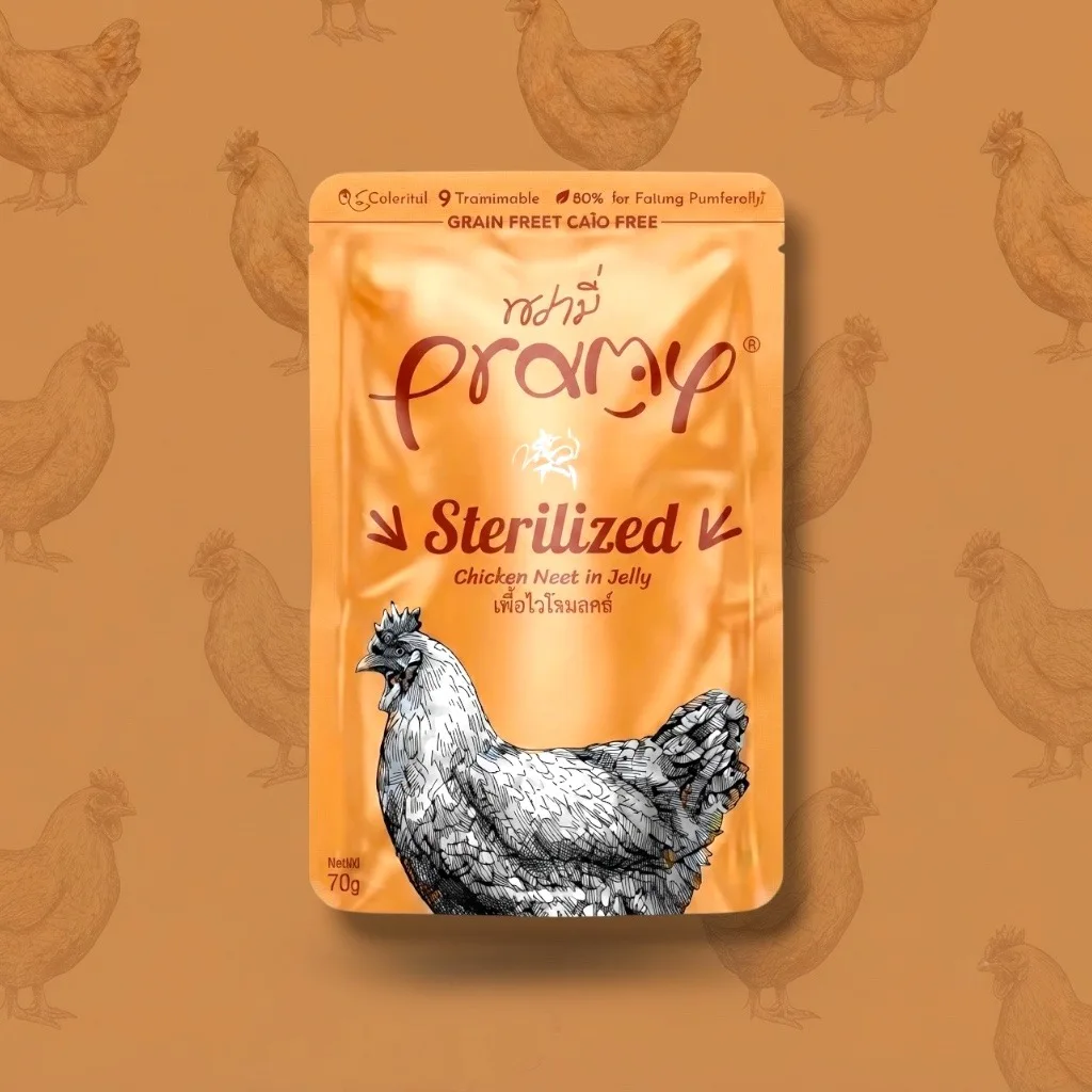 Pramy Sterilized Chicken Meat in Jelly 70g
