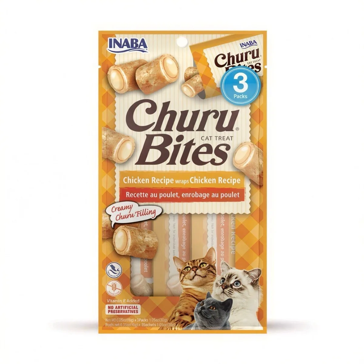 Inaba Churu Bites Chicken Recipe wraps Chicken Recipe Cat Treats 3x10g (30g)