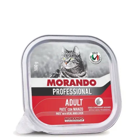 Morando Professional Adult Cat Wet Food Pate with Veal and Liver 100g