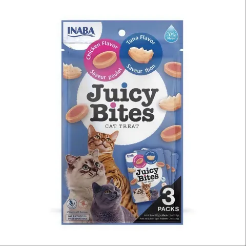 Inaba Juicy Bites Chicken & Tuna Flavor Cat Treats 3x11.3g (33.9g)